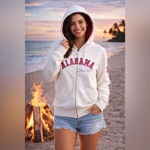 Alabama Crimson Tide Size Large Full Zip Women’s Hoodie Winter Basketball Coat